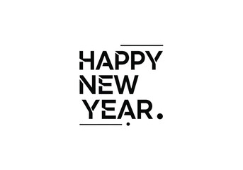 Happy new year text design
