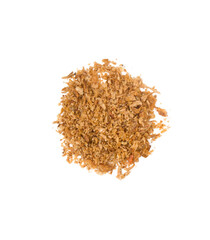 fried onions on a white background