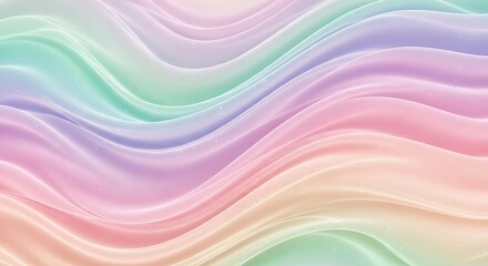 pastel gradient abstract artwork featuring smooth curving waves in baby pink