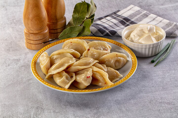 Traditiolal vareniki - stuffed dumplings with potato