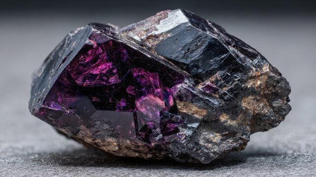 Unique Purple Sugilite Gemstone from Wessels Mine, South Africa - 4.7cm Rare Crystal with Black Matrix, Isolated Mineral for Collectors