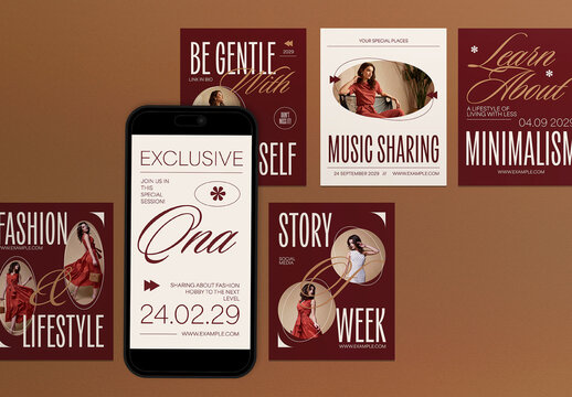 Maroon Modern Elegant Podcast Seminar Social Media