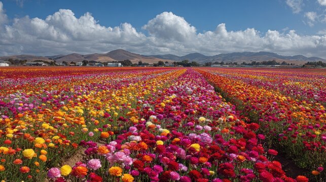 Vibrant Lompoc Flower Fields: A California Agriculture Dream of Colorful Blooms and Dedicated Farmers