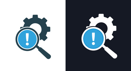 Digital control and settings icon - Vector icon symbol for website - Icon vector - Blue icon vector - Line and glyph solid icon and logo template