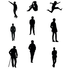 silhouette vector design of human style.eps