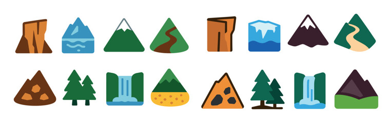 Mountain Climbing Icons