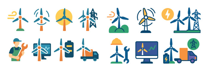 Wind Power Icons