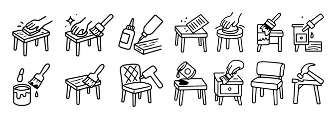 Furniture Restoration Icons