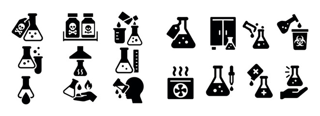 Obraz premium Chemical Safety Icons