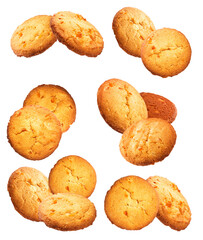 a scatter of inviting golden cookies against black, embodying the simple joys of home baking, warm indulgence, and the comforting promise of sweet moments