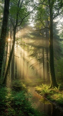 Trend walpapper forest, mist, sunrise, trees, landscape, nature, green, morning, fog, environment, sunlight, calm, outdoor, travel, scenic, mountain, freshness, peaceful, wilderness, natural, adventur