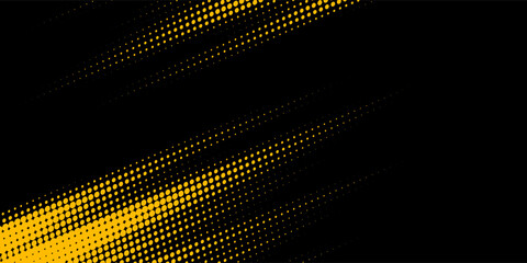 Yellow halftone on blue background. Vector dotted sparkles, Dots pop art comics sport style vector illustration.