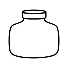 Glass jar icon vector. bottle illustration sign. conservation symbol on white background.