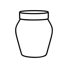 Glass jar icon vector. bottle illustration sign. conservation symbol on white background.