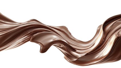 Smooth, flowing, rich brown liquid with a silky sheen