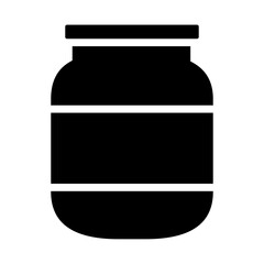 Glass jar icon vector. bottle illustration sign. conservation symbol on white background.