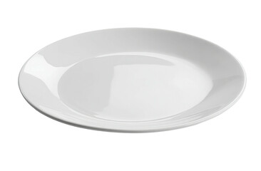 A clean, empty, white ceramic oval plate against a black background
