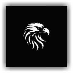 Eagle head vector, black, cute, abstract, modern, sharp