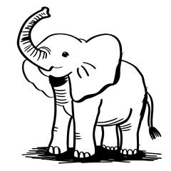 elephant cartoon illustration