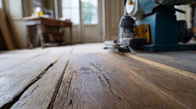 Rustic charm meets modern craftsmanship as a sunlit wooden floor awaits a whimsical Beltane celebration of renewal