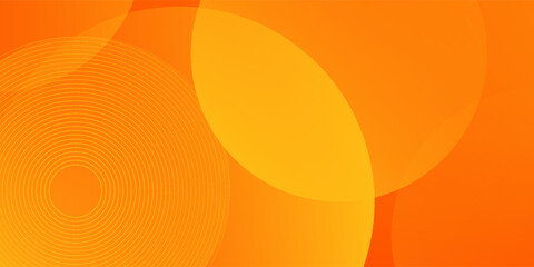 Abstract orange background with circles. Vector illustration