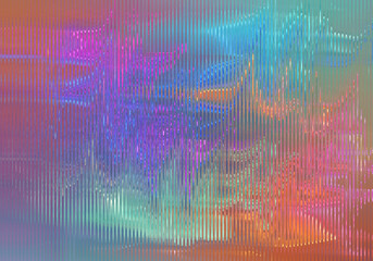 Abstract digital art with distorted sound wave patterns