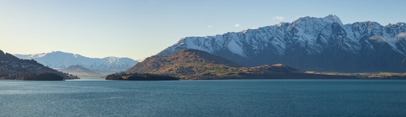 Lake Wakatipu and the Remarkables mountain range, looking towards Queenstown, New Zealand