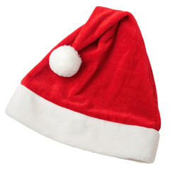Santa hat with a white pom-pom and a festive design.