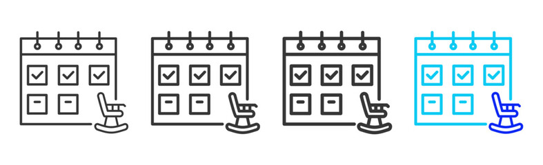 Retirement Plan icon set collection in creative outline style for business featuring smooth line variation suitable for financial freedom strategy and digital growth