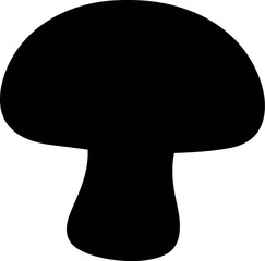 Mushroom silhouette simple icon vector art vector