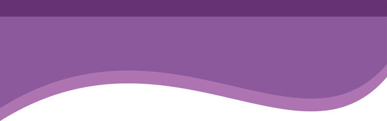 Purple banner with a wavy bottom edge, adding a touch of elegance and dynamism