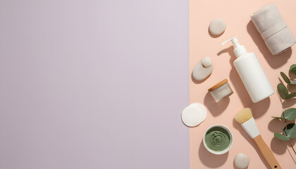 Minimalist Skincare Composition with Copy Space