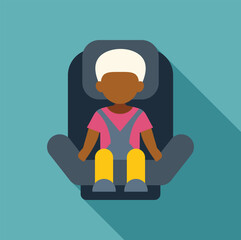Toddler secured in a car seat, emphasizing child safety during travel