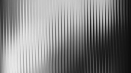 Obraz premium Abstract Monochromatic Ribbed Surface with Gradient of White to Black background texture