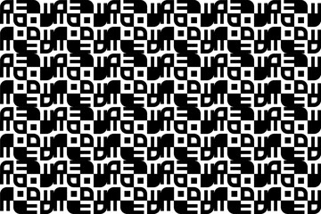 Seamless rug, carpet geometric monochrome pattern.