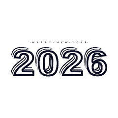 2026 happy new year celebration typography text
