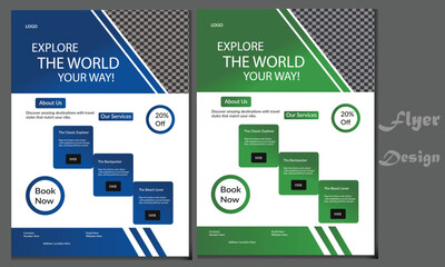 Modern clean and unique  flyer design vector template