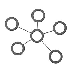 Abstract Network Hub and Spoke Diagram