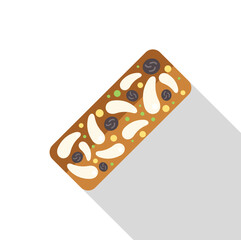 Nutritious protein bar with almonds, raisins, and seeds offers a healthy and convenient energy boost for active lifestyles