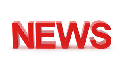Bold Red 3D News Headline