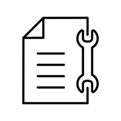 Document and Wrench icon