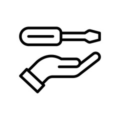 Fototapeta premium Hand and Screwdriver icon
