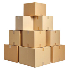 Stack of cardboard boxes for moving or shipping