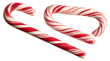Two classic red and white striped sweet treats