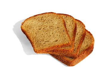 Several cut pieces of white bread.
