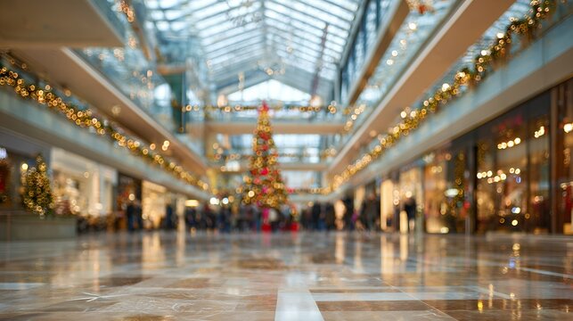 christmas tree in shopping mall