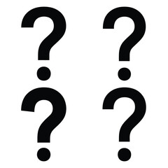 question  icon vector set and silhouette collection.