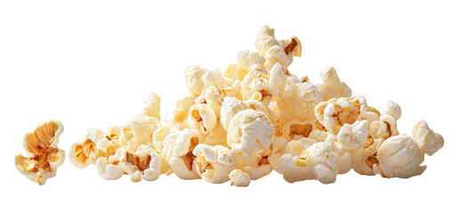 A fluffy heap of golden popcorn, light and airy