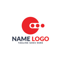 Modern Red Communication Logo Design