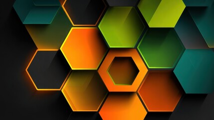 Abstract colorful hexagon pattern design for modern graphic background